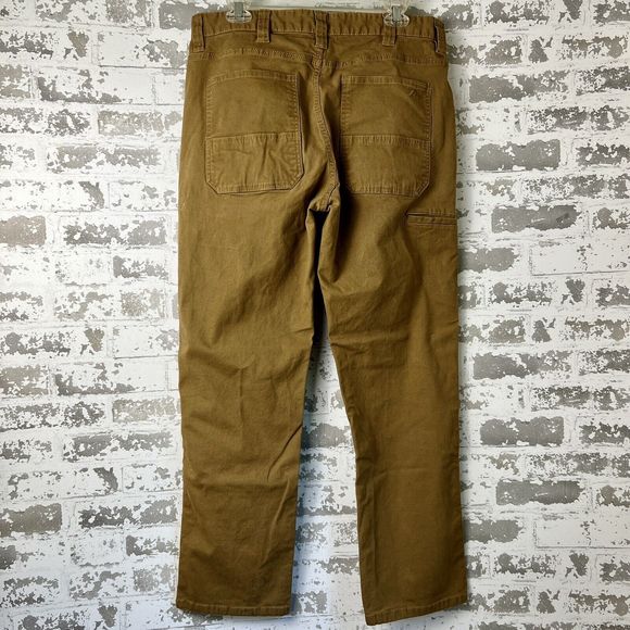 Ridge cut Toughwear Brown Canvas Work Pants Men’s 34x29 Actual Straight Cut Flaw - Picture 2 of 16